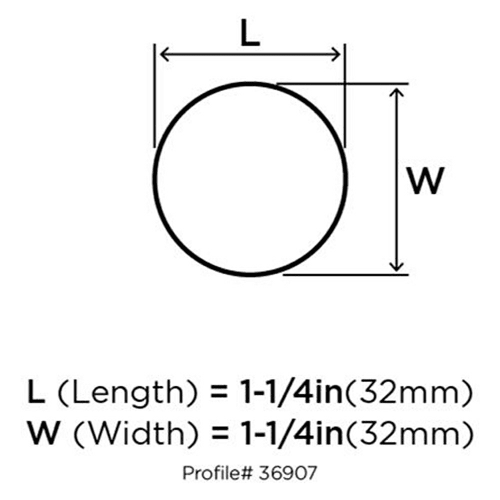 High quality Era 1-1/4" diameter knob in Satin Nickel