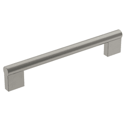 Amerock Versa 6-5/16" Satin Nickel Cabinet Pull in use on kitchen cabinets