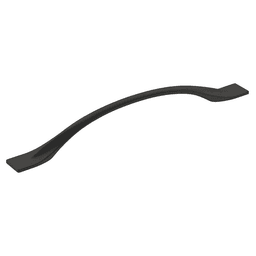 Amerock Uprise 7-9/16" Center-to-Center Pull in Matte Black - Installed on Cabinet