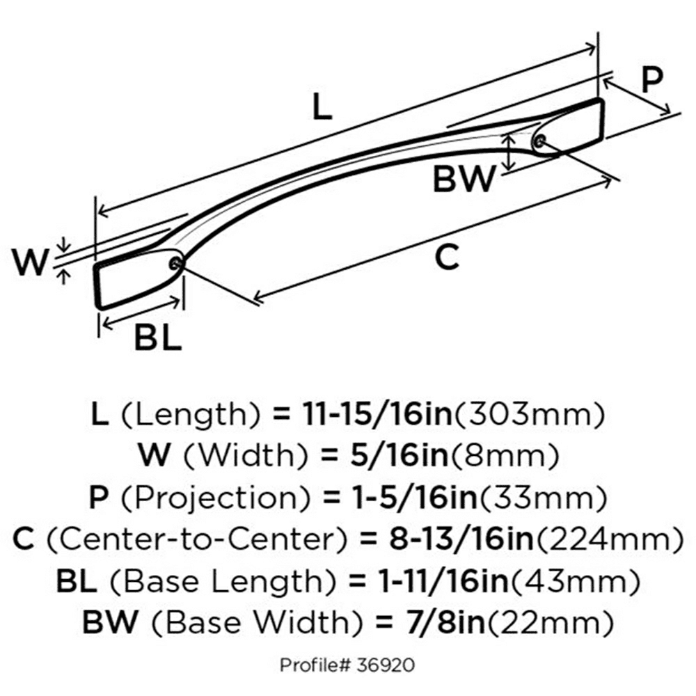 The Uprise Collection High-Quality Cabinet Pull in Satin Nickel