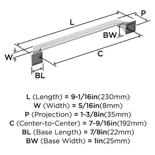 7-9/16" Exceed Cabinet Pull, Satin Nickel Alt 1 - Image