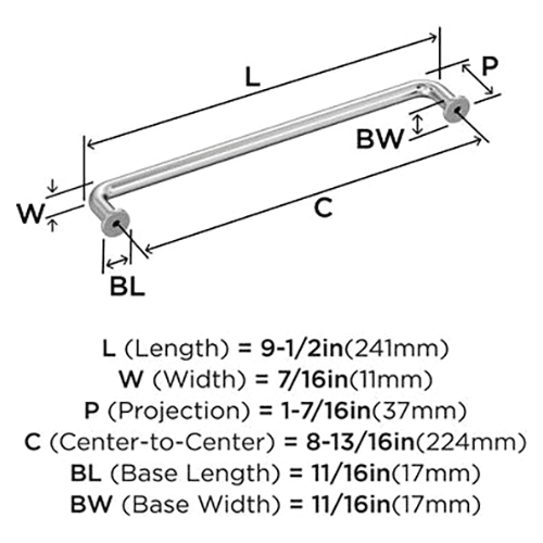 8-13/16" Factor Cabinet Pull, Satin Nickel Alt 1 - Image