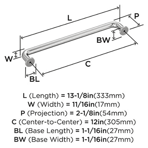 12" Factor Appliance Pull, Satin Nickel Alt 1 - Image