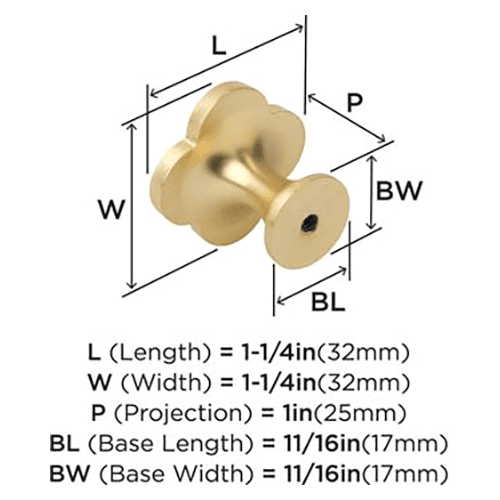1-1/4" Accents Cabinet Knob, Gold/Mother of Pearl Alt 1 - Image