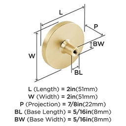 2" Accents Cabinet Knob, Gold/Pink Alt 1 - Image
