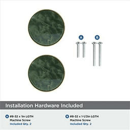 2" Accents Cabinet Knob, Gold/Emerald Green Alt 2 - Image