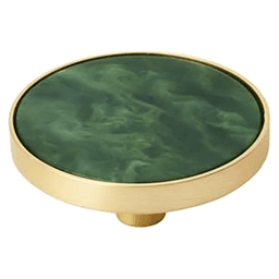 2" Accents Cabinet Knob, Gold/Emerald Green Main - Image