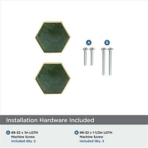 1-5/16" Accents Cabinet Knob, Gold/Emerald Green Alt 1 - Image