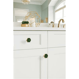 1-5/16" Accents Cabinet Knob, Gold/Emerald Green Alt 3 - Image