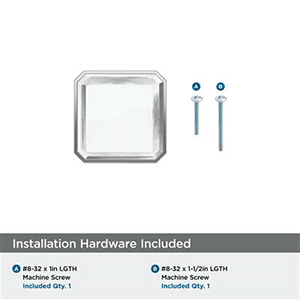 1-3/8" Glacio Premium Square Cabinet Knob, Clear/Black Bronze Alt 1 - Image