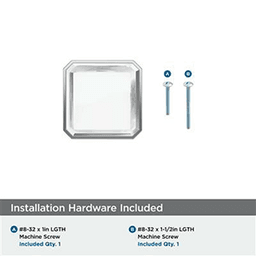 1-3/8" Glacio Premium Square Cabinet Knob, Clear/Black Bronze Alt 1 - Image