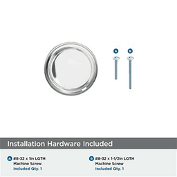 2-1/8" Glacio Premium Bar Cabinet Knob, Clear/Polished Nickel Alt 1 - Image
