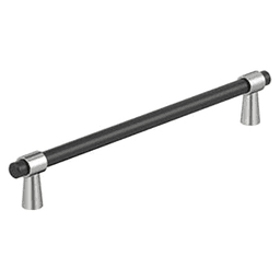 7-9/16" Mergence Cabinet Pull, Matte Black/Polished Chrome Main - Image