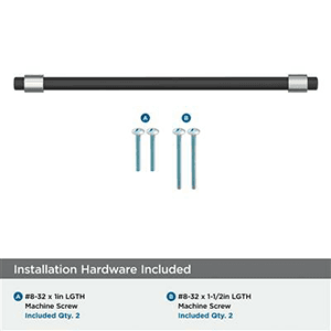 7-9/16" Mergence Cabinet Pull, Matte Black/Satin Nickel Alt 2 - Image