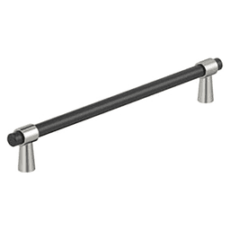 7-9/16" Mergence Cabinet Pull, Matte Black/Polished Nickel Main - Image