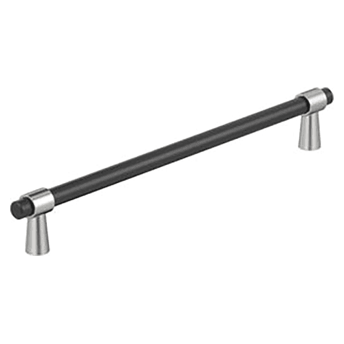 10-1/16" Mergence Cabinet Pull, Matte Black/Polished Chrome Main - Image