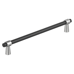 10-1/16" Mergence Cabinet Pull, Matte Black/Polished Chrome Main - Image