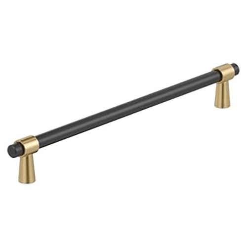 10-1/16" Mergence Cabinet Pull, Matte Black/Champagne Bronze Main - Image