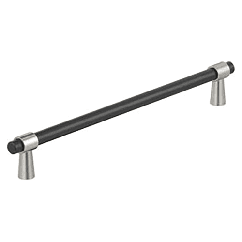 10-1/16" Mergence Cabinet Pull, Matte Black/Satin Nickel Main - Image