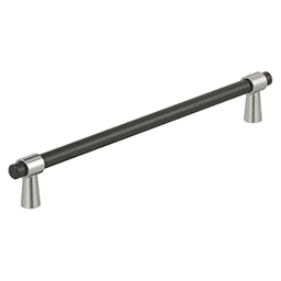 10-1/16" Mergence Cabinet Pull, Matte Black/Satin Nickel Main - Image