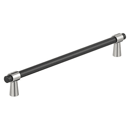 10-1/16" Mergence Cabinet Pull, Matte Black/Polished Nickel Main - Image