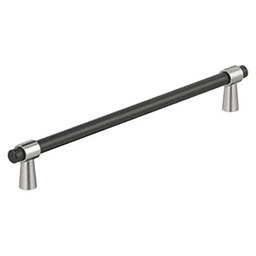 10-1/16" Mergence Cabinet Pull, Matte Black/Polished Nickel Main - Image