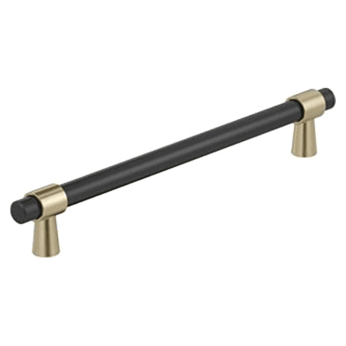 12" Mergence Appliance Pull, Matte Black/Golden Champagne Main - Image