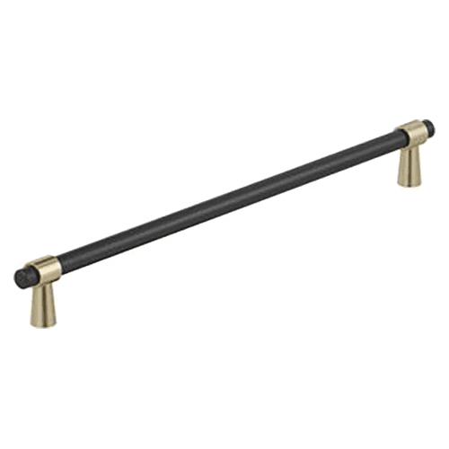 12-5/8" Mergence Cabinet Pull, Matte Black/Golden Champagne Main - Image