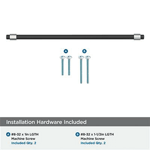 12-5/8" Mergence Cabinet Pull, Matte Black/Satin Nickel Alt 2 - Image