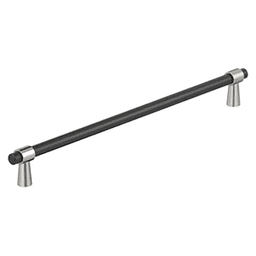 12-5/8" Mergence Cabinet Pull, Matte Black/Polished Nickel Main - Image