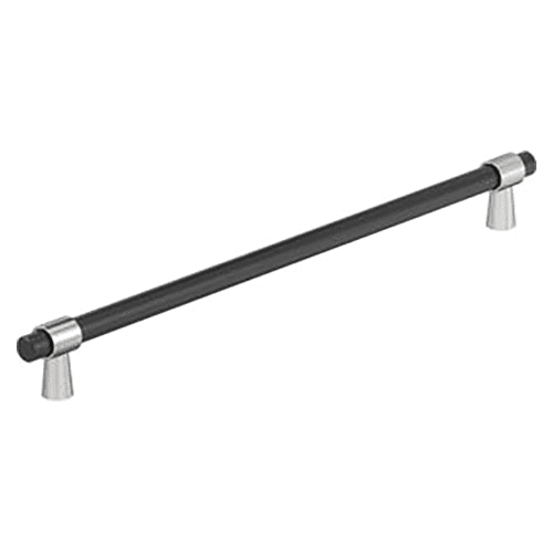 18" Mergence Appliance Pull, Matte Black/Polished Chrome Main - Image
