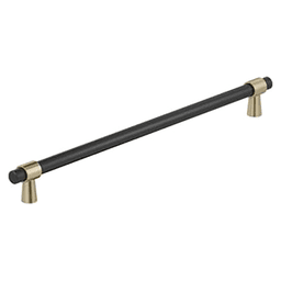 18" Mergence Appliance Pull, Matte Black/Golden Champagne Main - Image
