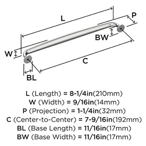7-9/16" Renown Cabinet Pull, Satin Nickel Alt 1 - Image