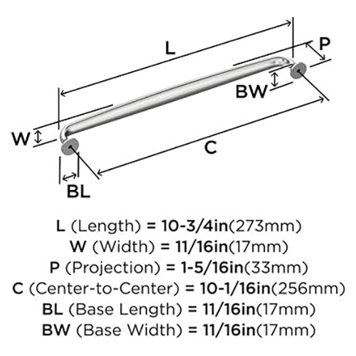 10-1/16" Renown Cabinet Pull, Satin Nickel Alt 1 - Image