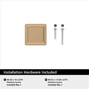 1-3/16" Eleva Square Cabinet Knob, Champagne Bronze Alt 3 - Image