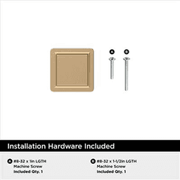 1-3/16" Eleva Square Cabinet Knob, Champagne Bronze Alt 3 - Image
