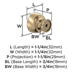 1-1/4" Chalice Cabinet Knob, Oil-Rubbed Bronze Alt 2 - Image