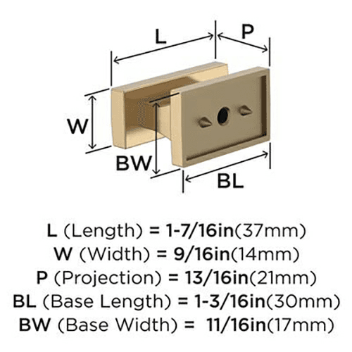 1-7/16" Socle Cabinet Knob, Champagne Bronze Alt 2 - Image