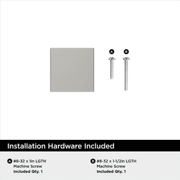 1-1/16" Pedestal Square Cabinet Knob, Satin Nickel Alt 4 - Image