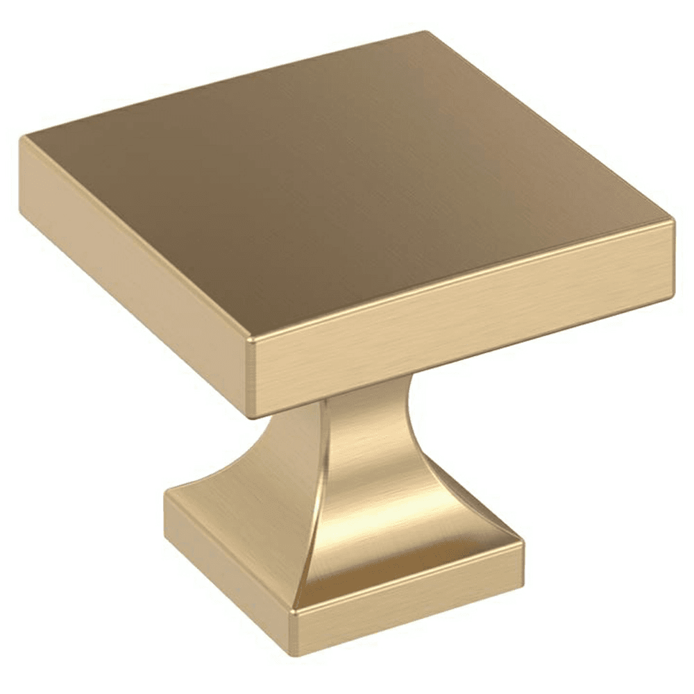 1-1/16" Pedestal Square Cabinet Knob, Champagne Bronze Main - Image