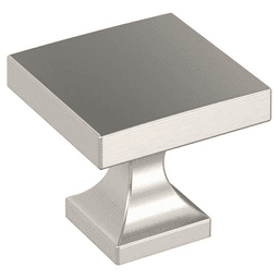 1-1/16" Pedestal Square Cabinet Knob, Satin Nickel Main - Image