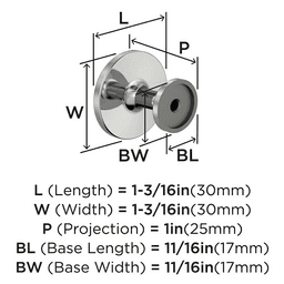 1-3/16" Loop Cabinet Knob, Satin Nickel Alt 3 - Image