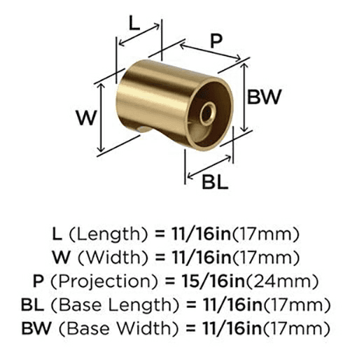 11/16" Whistle Cabinet Knob, Champagne Bronze Alt 2 - Image
