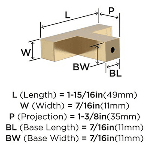 1-15/16" Intersect Cabinet T-Knob, Champagne Bronze Alt 2 - Image