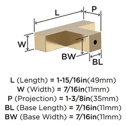 1-15/16" Intersect Cabinet T-Knob, Champagne Bronze Alt 2 - Image