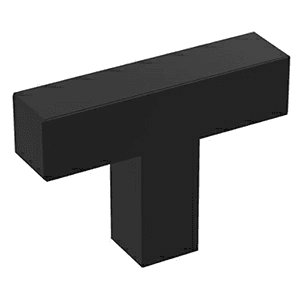 1-15/16" Intersect Cabinet T-Knob, Matte Black Main - Image