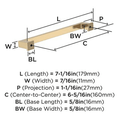 6-5/16" Bridgeport Cabinet Pull, Oil-Rubbed Bronze Alt 2 - Image