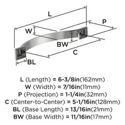 5-1/16" Sheffield Cabinet Pull, Satin Nickel Alt 3 - Image