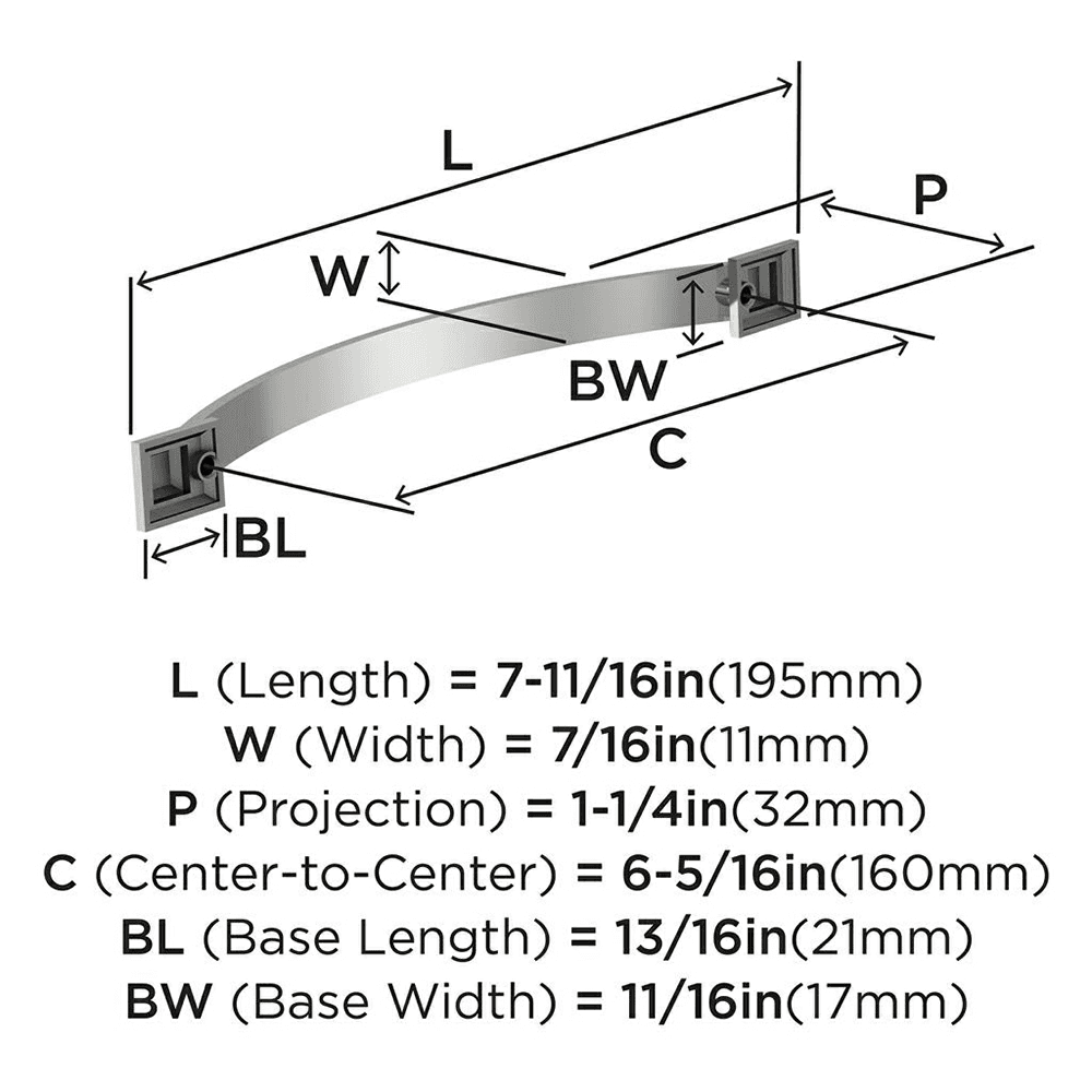6-5/16" Sheffield Cabinet Pull, Satin Nickel Alt 3 - Image
