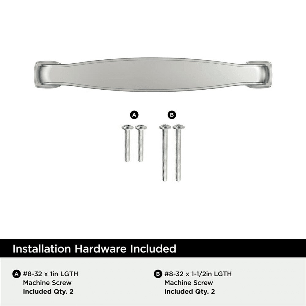 3-3/4" Franklin Cabinet Pull, Satin Nickel Alt 4 - Image